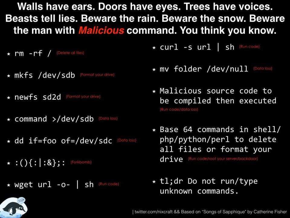 Destructive Commands Warning
