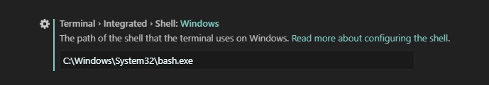 Bash in VS Code Terminal